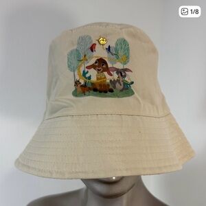 Disney Beige Bucket Adult Hat with Animal Print